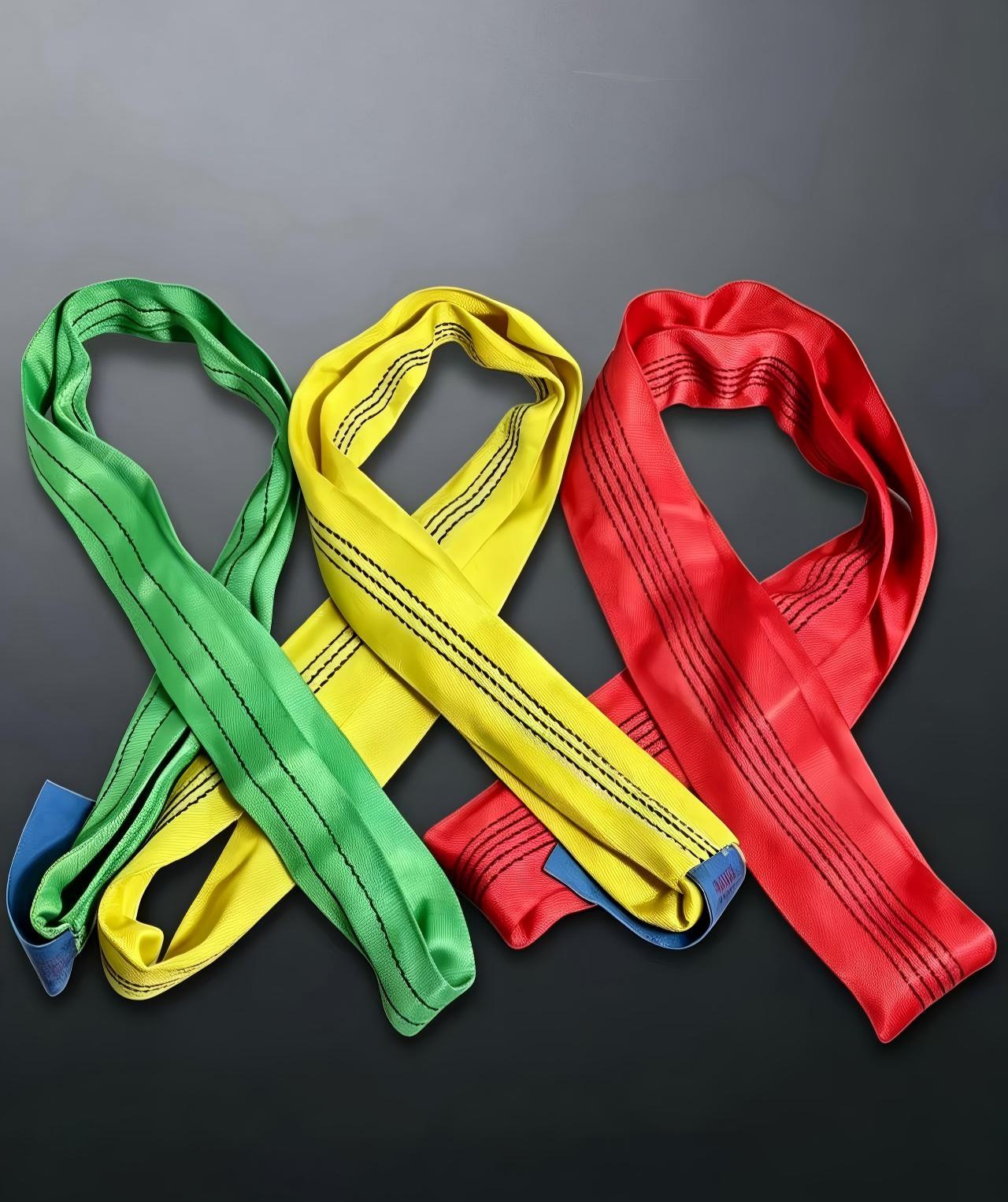 6:1 7:1 Flat Polyester Webbing Sling Double Layer Webbing Lifting Sling