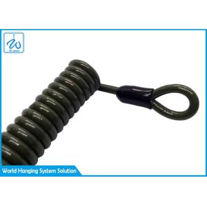 Custom Coating PVC Extension Spring Safety Cable / Multi Tool Lanyard
