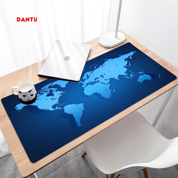 Rubber Material Gaming Keyboard Mouse Pad Customized World Map Design Large Desk