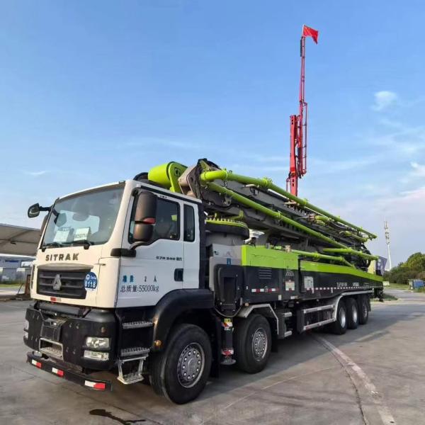 Quality Used 2023 Zoomlion 70m Concrete Pump Truck with Sitrak Chassis 6 Sections RZ Fold Boom 180 m³/h Output for sale