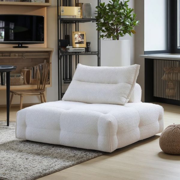 Modern Single Seat Square Shape Lazy Sofa Comfortable Durable Compressed for Vacuum Compression Home Apartment Living Room