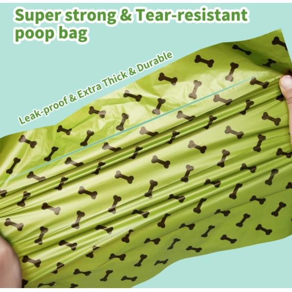 Custom Cornstarch Dog Poop Bag 100% Biodegradable Eco Friendly Compostable Poop Bag