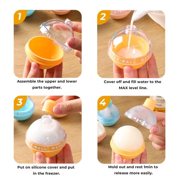 DIY Whiskey Silicone large round ice Ball cube Mould
