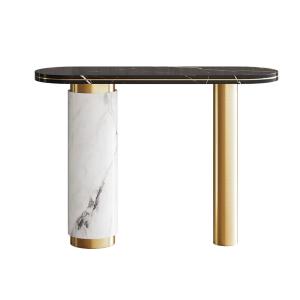 Brass Marble Console Table With Storage Narrow Console Table Marble Top
