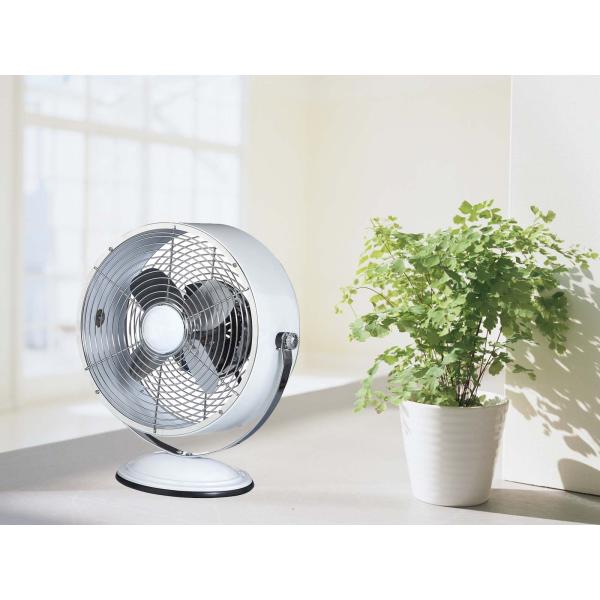 9 Inch 3 Speed Retro Style Electric Fans CE White For South Africa