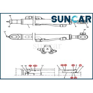 Wholesale PE01V00003R100 Bucket Cylinder Repair Seal Kit For Excavator CX14 Case Machinery from china suppliers