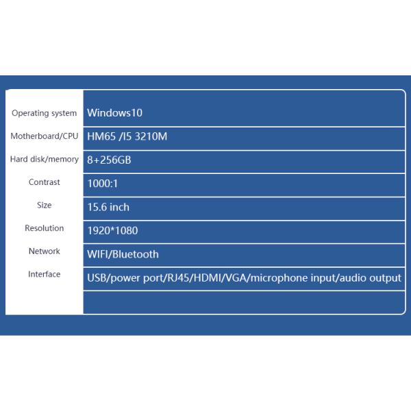 15.6" 8+256GB Large Memory Pos Cash Register 1080P Windows10 Touch Screen POS Machine with Customer Display