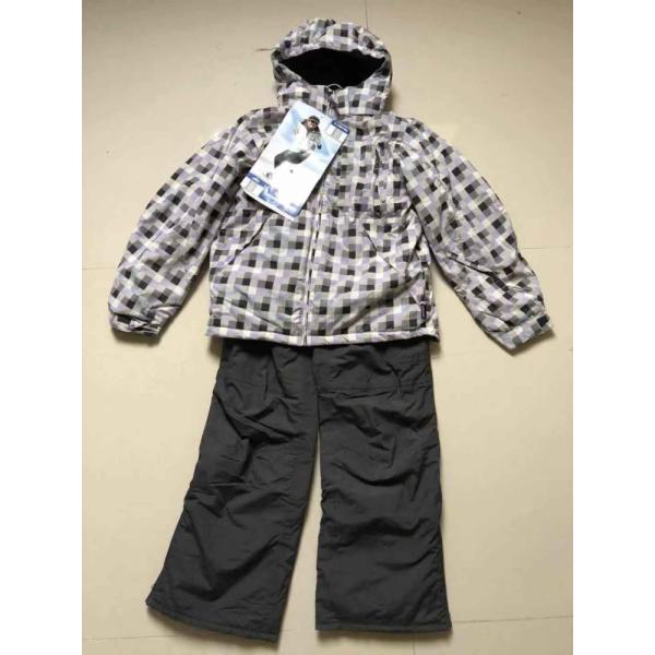 100% Polyester Junior Boy's Ski Jacket And Pants Set keep warm