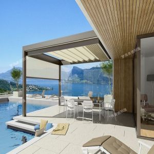 Modern Outdoor Rainproof UV Barrier Terrace Sunshade Suitable for Courtyard/pool