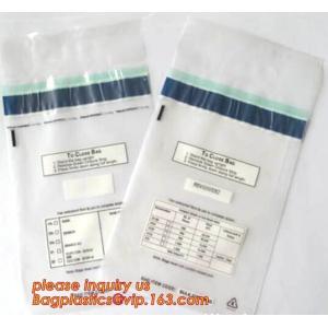 Biodegradable Tamper Evident Proof bag Self Seal Airport Bank Security Plastic