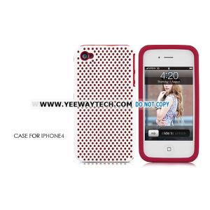 cute iphone 4S cases -42363 Ventilated Plastic And Silicone Case For iPhone 4 -