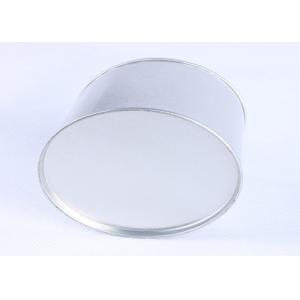 Plain color Tinplate Round Food Packaging Gift Tin Containers With Easy Open Lid