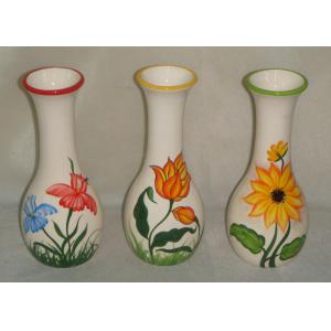 Round Shape Ceramic Vases And Pots Solid Color Glazed Vase Flower Pot For Spring