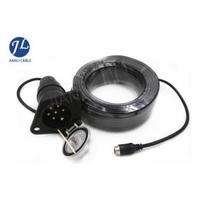 Heavy Duty Vehicle 7 Pin Car Reverse Camera Cable 1 Way Audio Video Adapter