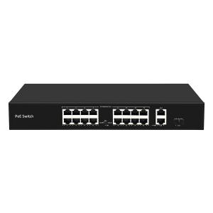 16 Port 250-Meter PoE Switch PoE Af/At 10/100M Support VLAN Mode 300W Budget