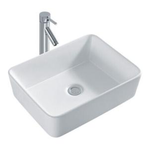 China Countertop Mounting Ceramic Sinks Sanitary Ware Rectangular Art Basin Bathroom Wash Basin on sale