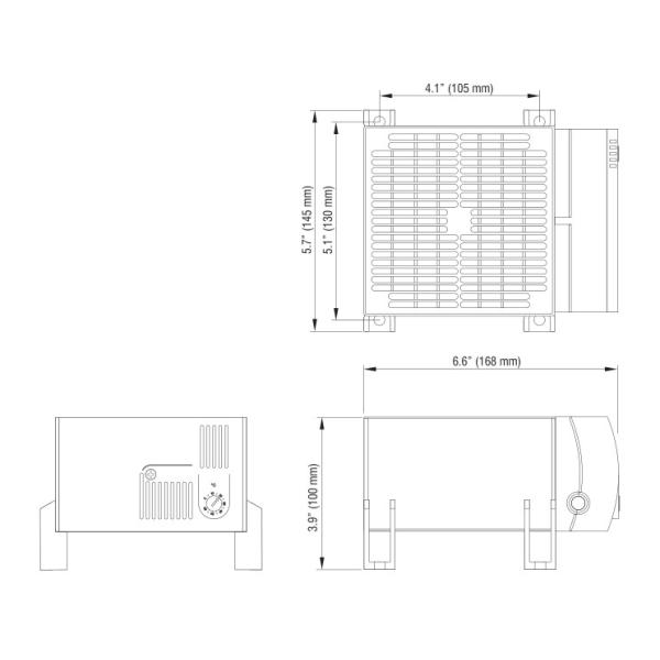 Plastic 8A Industrial Electric Heaters 950W Ntegrated Thermostat / Hygrostat