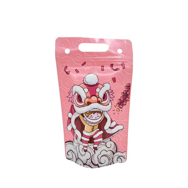 Chinese New Year Elements Line Dance One Side Clear Matte Held Stand Up Empty