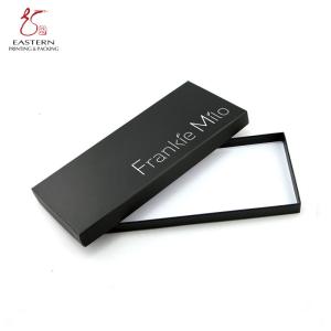 Black Color 60mm Width Paperboard Packaging Box With Lid And Base