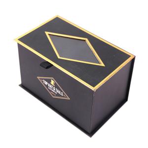 Wholesale Rectangle Ribbon Handle CMYK Magnetic Flap Gift Box from china suppliers