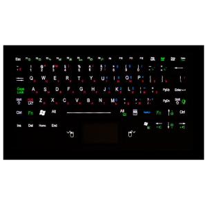 94 Keys IP67 Ruggedized Backlit Silicone Industrial Keyboard With Touchpad