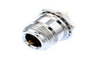 N Type RF Coaxial Connectors Flange Mount Solder Type , Female Jack Plug