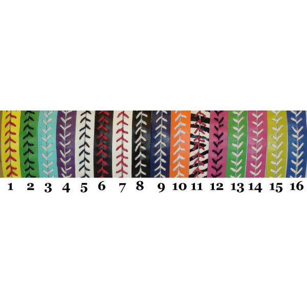 Yellow softball stitch headband