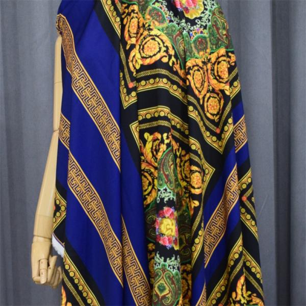 OEM Island Printed Dress Material Fabric 100% Polyester Clothing