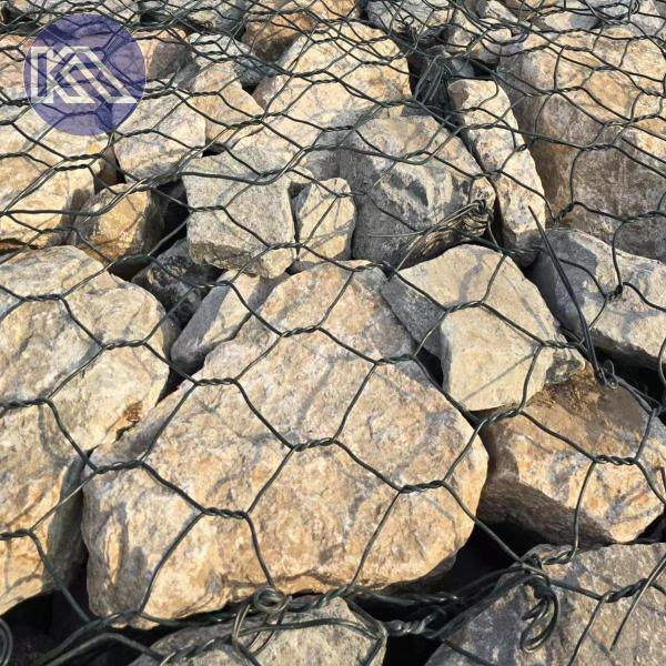 Stability 2*1*1m Retaining Gabion Wall Hexagonal Mesh 8*10cm / 10*12cm For