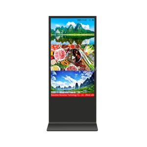 65" 75" 85" Indoor Floor Standing Android 11 OS 4K Mall Advertising Kiosk
