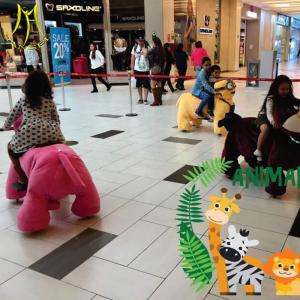 Hansel children play game electronic coin operated ride on plush animals