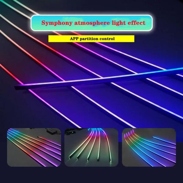 Quality LED Chips Car Ambient Lighting Kit Stepless Car Mood Lighting 255 Color for sale