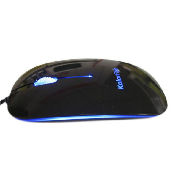 New apple design Blue Light Optical KolorFish Computer Wired Mouse With