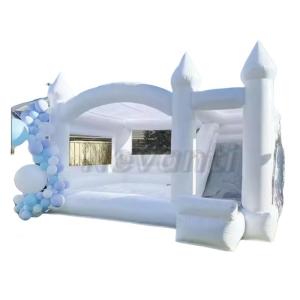 Custom White Inflatable Bounce Castle Party Pink Wedding Bouncer House And Slide