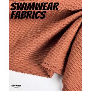 Premium Textured Swim Fabric with 130cm Width 250gsm Weight and Recycled Nylon Composition for High-Performance Swimwear