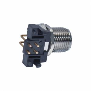 M12 Waterproof IP67 4pin Male 90 Degree PCB Panel Mount A Coding Connector