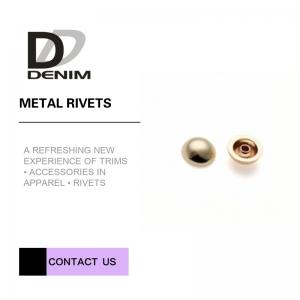 Wholesale Gold Color High Performance Clothing Decorative Brass Rivets Good Chemical Resistance from china suppliers