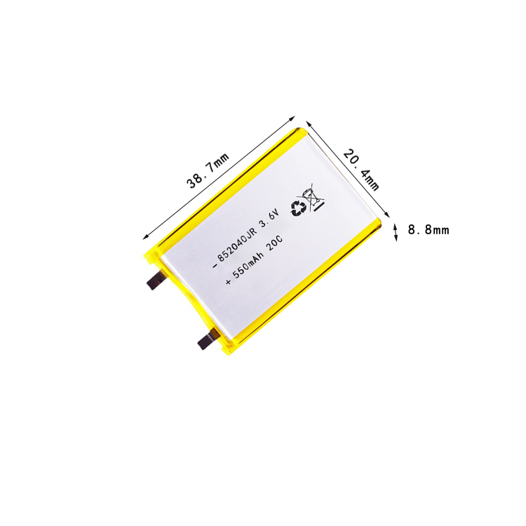 High-density 3.6V 550mAh 20C Semi-solid Lithium-ion Battery Pack for Drones Customizable to Other Capacities