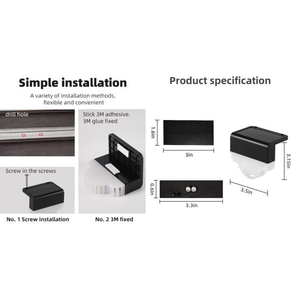 Muilticolored Outdoor Decorative Solar Dock Dck Lights For Garden Step Patio Lawn