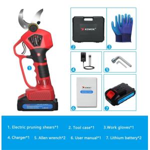 30mm Plastic Red Electric Pruning Shears For Cutting Branches