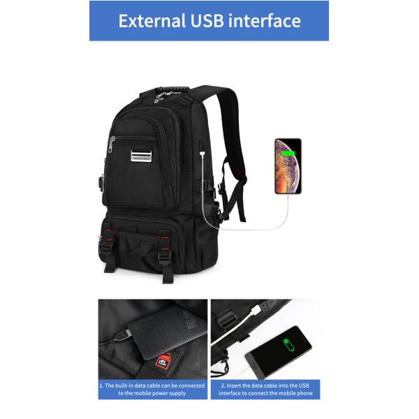 Factory New functional USB outdoor sport wholesale custom travel hiking student backpack bag laptop backpack