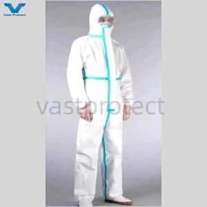 China PP PE 55GSM Hooded Disposable Protective White Tyvek 400 Coveralls with Customization on sale
