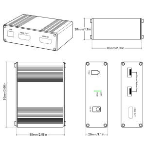 Micro 4K 60Hz UHD HDMI USB over Fiber Optic Extender Multimode Fiber, LC, 300