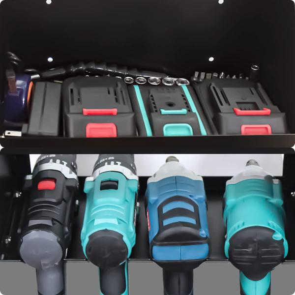 Efficiently Organize and Charge Your Drills with Sturdy Holder and Charging Rack