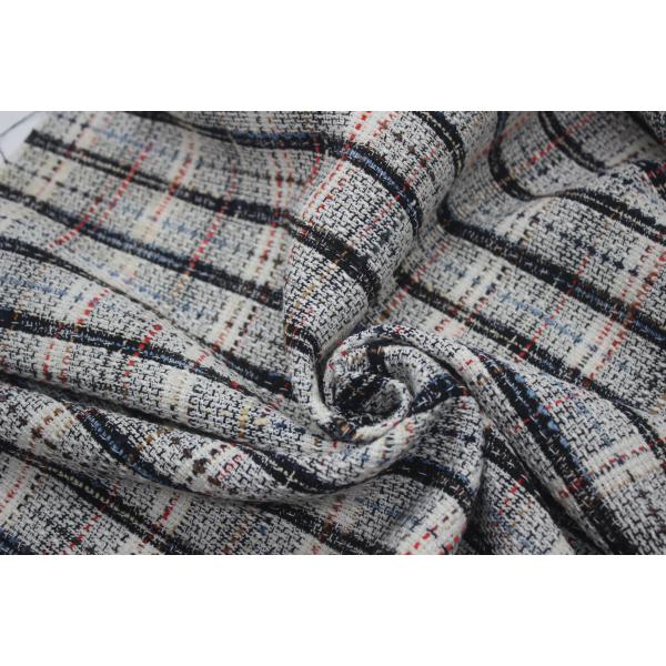 In Stock Yarn Dyed 100 Polyester Fragrant Breeze Tweedy Fabric for Women's Autumn and Winter Coat Clothing