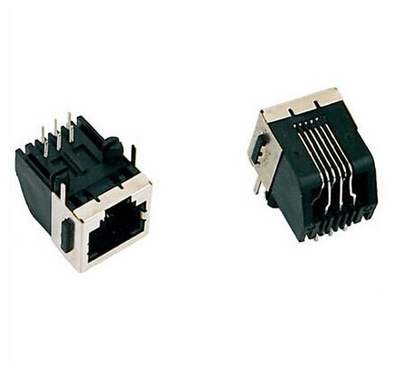 Quality Shielded Rj45 PCB Connector Modular Jack With Gold Plated / Copper Plated Pin for sale