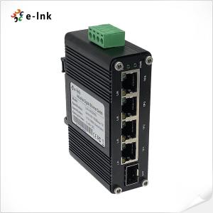 China Mini Industrial Gigabit SFP Ethernet Switch 4 Port 802.3at PoE + 1 Port on sale