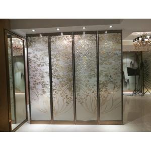Screen Partition Ultra Clear 12mm Decorative Fused Glass