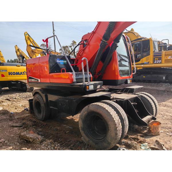 Korea Original Used Doosan Wheel Excavator DX150w-7 With 0.75m3 Bucket Capacity
