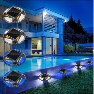 Aluminum Waterproof LED Solar Road Stud with 12 LEDs for Traffic Roadway Safety